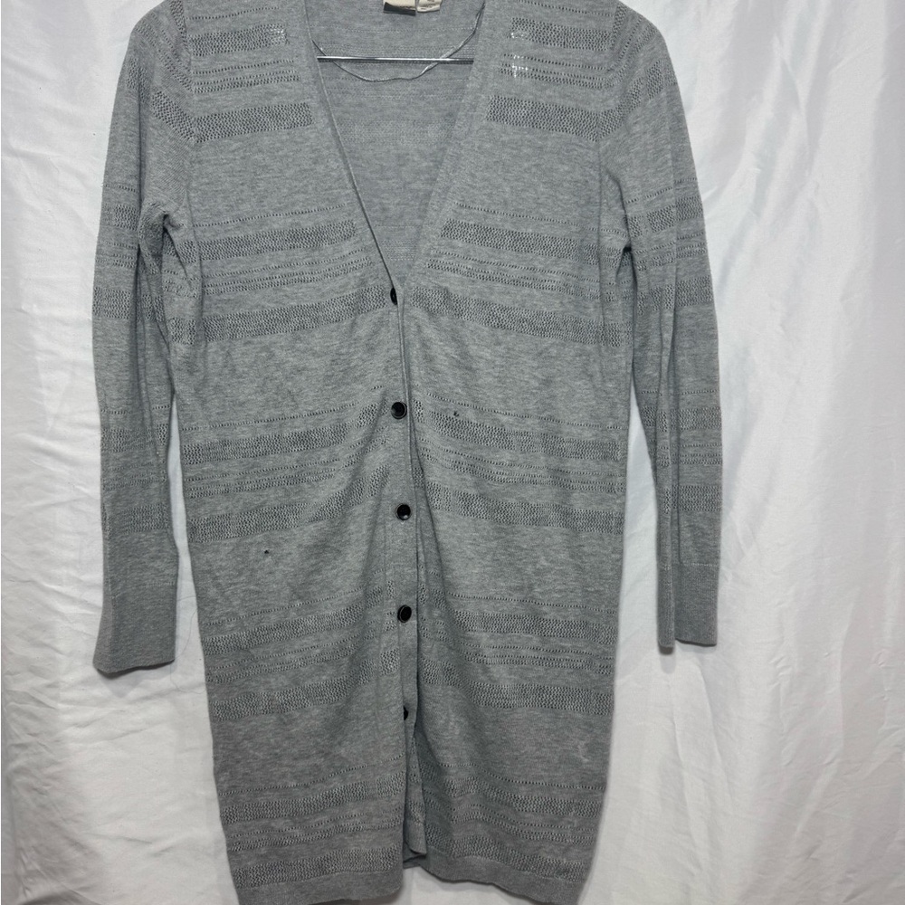 Roxy Light Gray Women’s Small Button-Up Cardigan